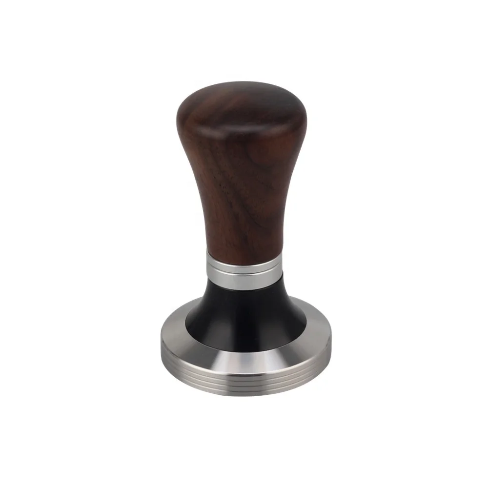 Design Coffee Stamp with Real Wood Handle, Barista Tamper