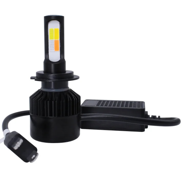 4-color flash led headlight H1 kit COB 8000LM 36W auto fog lamp driving bulbs s2 led headlight 4 color flash