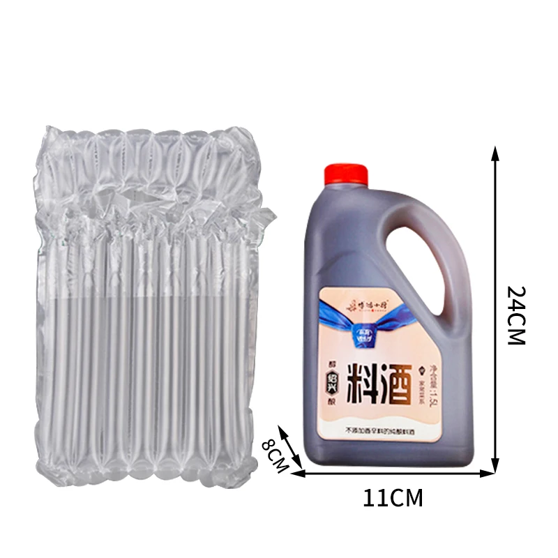 Shock Resistance Transport Protector PE/PA Material Bubble Cushion Wine Bottle Air Column Packaging Bag