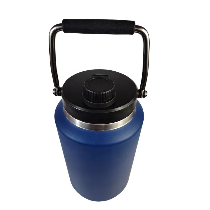 1 Gallon Water Bottle Vacuum Insulated Jug Double-Wall 18/8 Food-grade Stainless Steel 128oz Hot Cold Thermos for outdoor