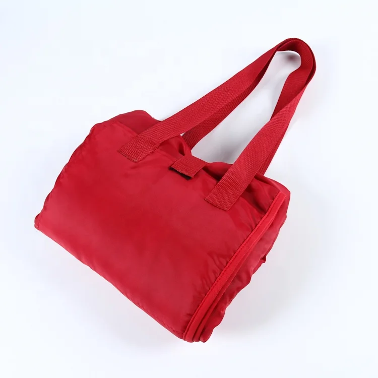 Custom folding sandproof polar fleece outdoor beach blanket mat waterproof picnic blanket