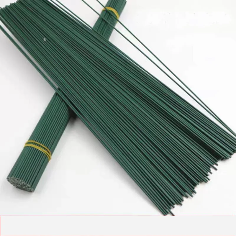 100pcs/bag Artificial Flower Stem Iron Wire DIY Flower Head Accessory For Plastic Stem Flower Pole