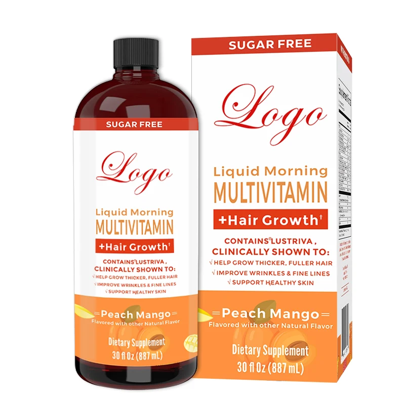 Private label Premium Formula Skin Health Liquid Multivitamin hair growth Supplement for Women for Hair Growth Vitamins