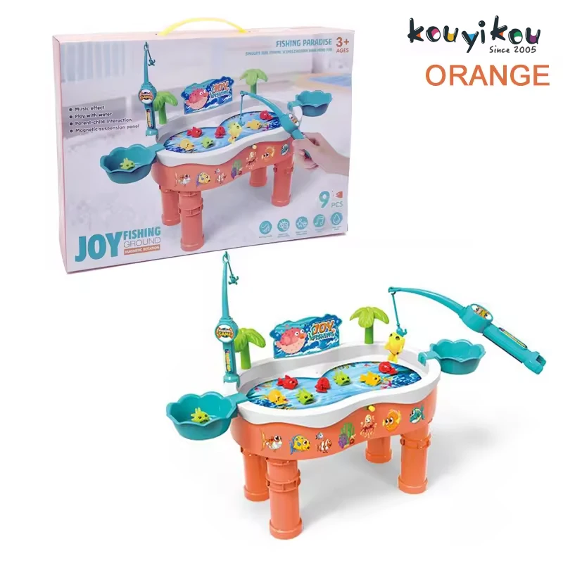 KYK Детский интерактивный Монтессори 2 человека магнит рыбалка игрушки игровой стол с музыкой