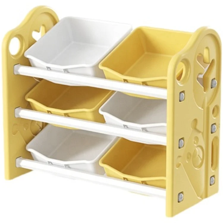 Супер качество пластика для хранения игрушек красочный дизайн детские шкафчики для хранения с 6 шт. пластмассовое мусорное ведро