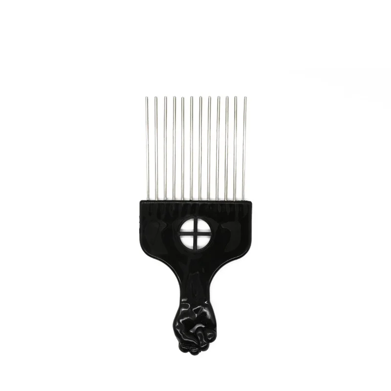 Professional Salon Hairdressing Tools Insert Wave Hair Pick Afro Comb For Stainless Steel Pins Hair Pick Comb