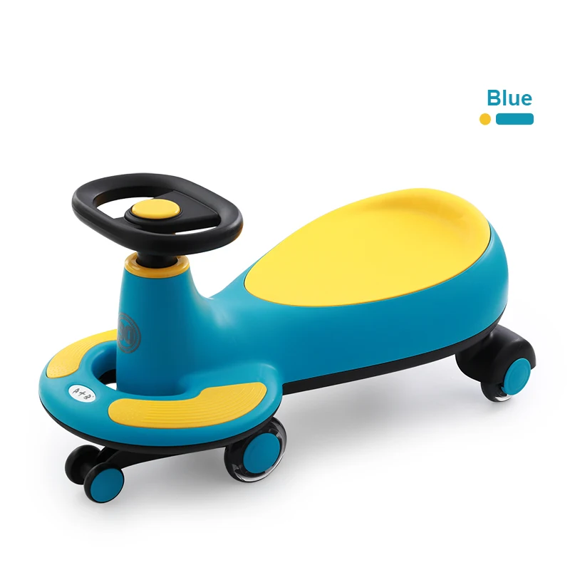 Baby swing car children ride on toys baby walker car kids musical with light wiggle car