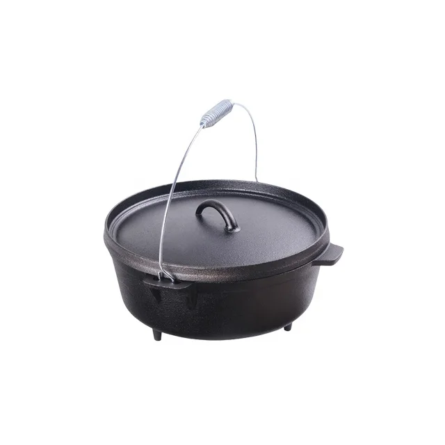 1QT 2QT 4.5QT 6QT 8QT 9QT 12QT 1qt 2qt 4.5qt 6qt 8qt 9qt 12qt Cast Iron Cauldrons Camp Dutch Oven Pots With/Without Thress Legs