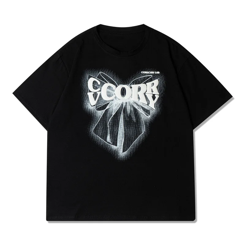 Wholesale 2022  Oversized High Quality Puff Printing Pattern Stylish Plus Size Men Streetwear  T-shirt