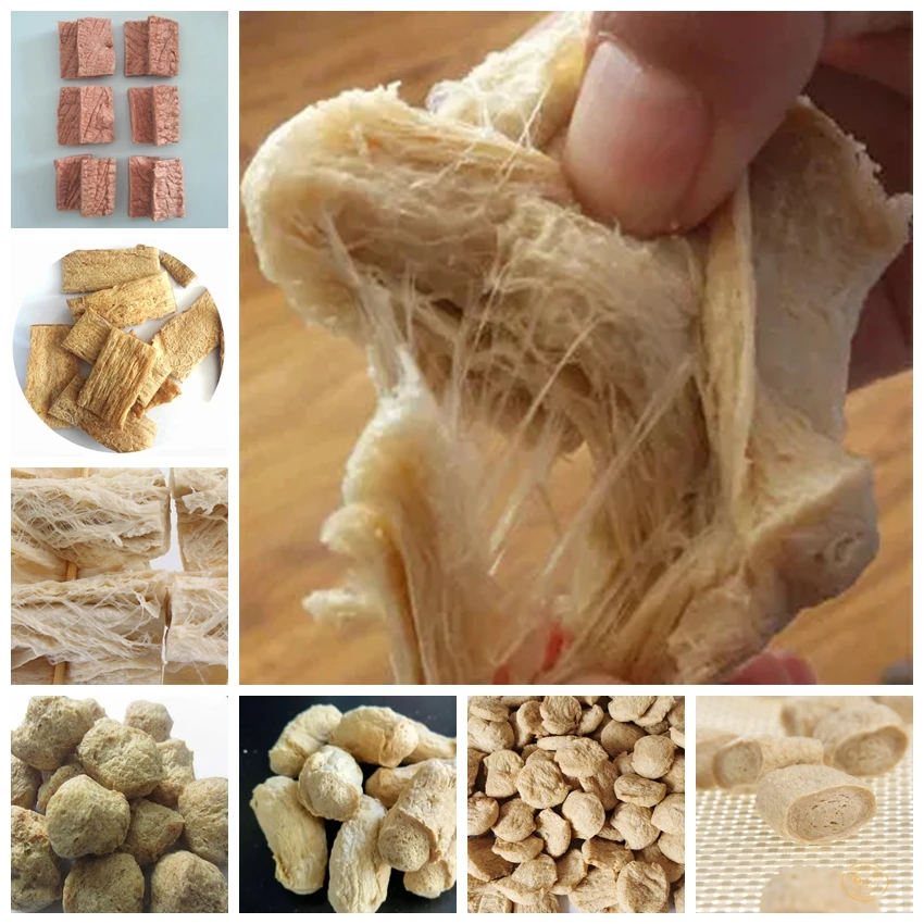 Tvp Tsp Soya Protein Extruder Machinery Soy Meat Protein Processing Machine Line