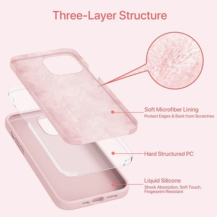 Dropshipping original liquid silicone case cover custom logo silicone phone case for iPhone 13 pro max