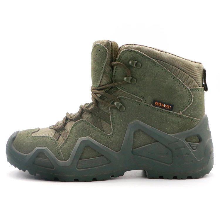 ENTE SAFETY Wholesale impact toe suede leather upper safety boots for women welding pu rubber outsole safety tactical boots