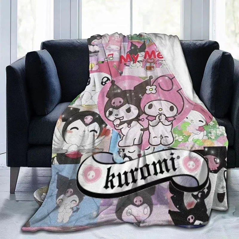 Милое одеяло из аниме милое плюшевое мягкое Cinnamoroll My Melody Kuromi детское подарки для девочек