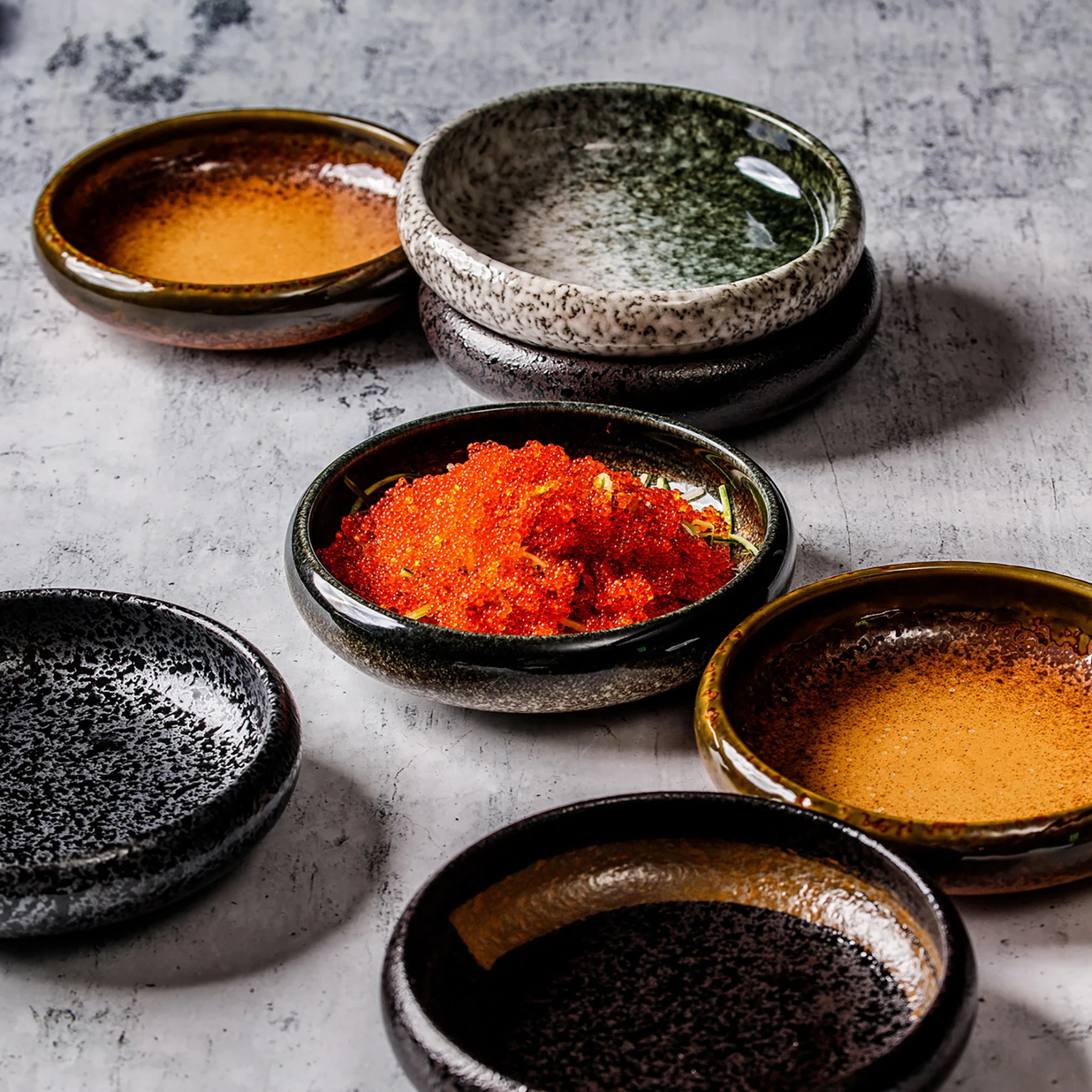 Restaurant ceramic Japanese tableware stoneware soy sauce dessert cereal snack serving dish