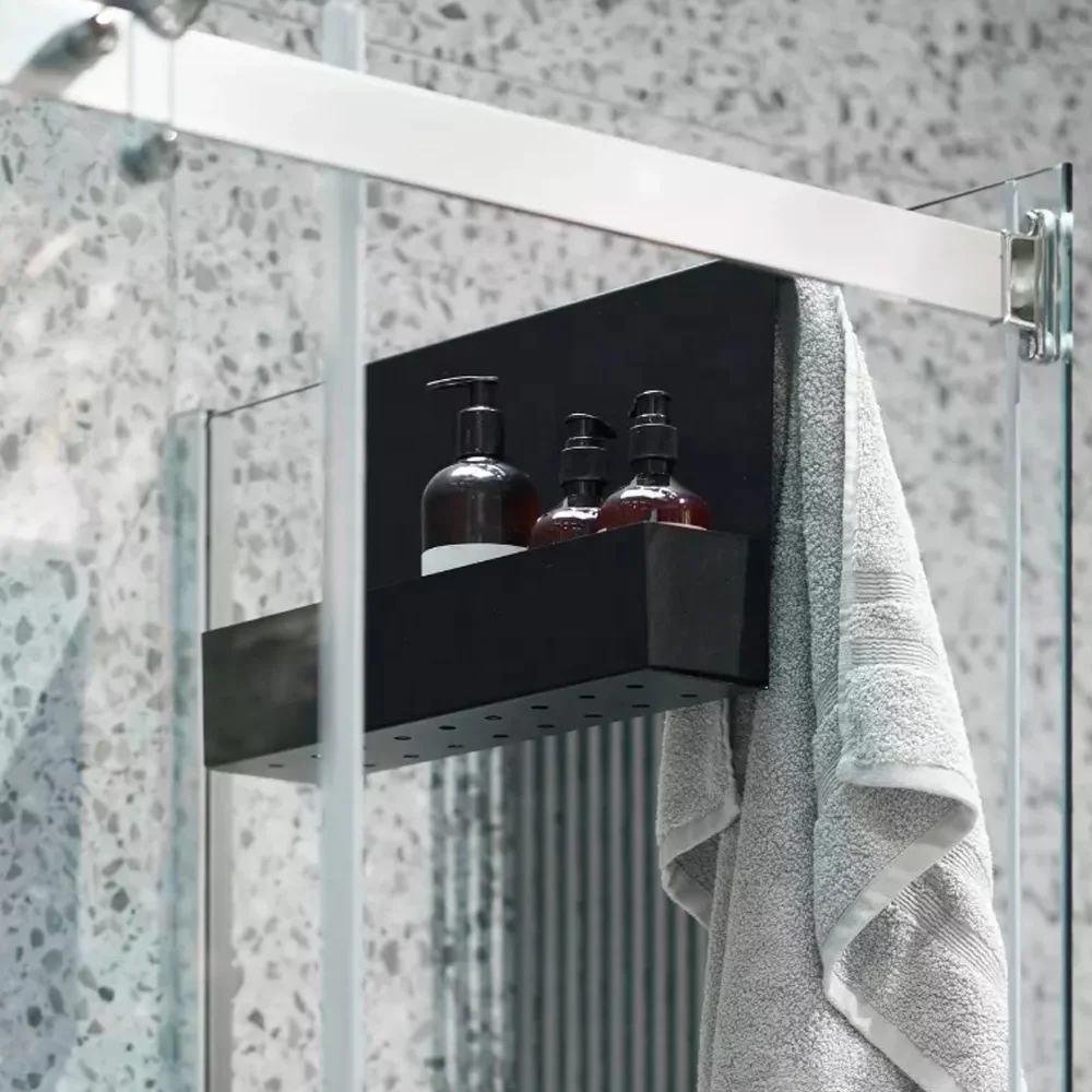 Lakeso Bathroom Shelves Drill Free Sturdy Rust Proof Hanging Shower Organizer Shelf Storage Rack