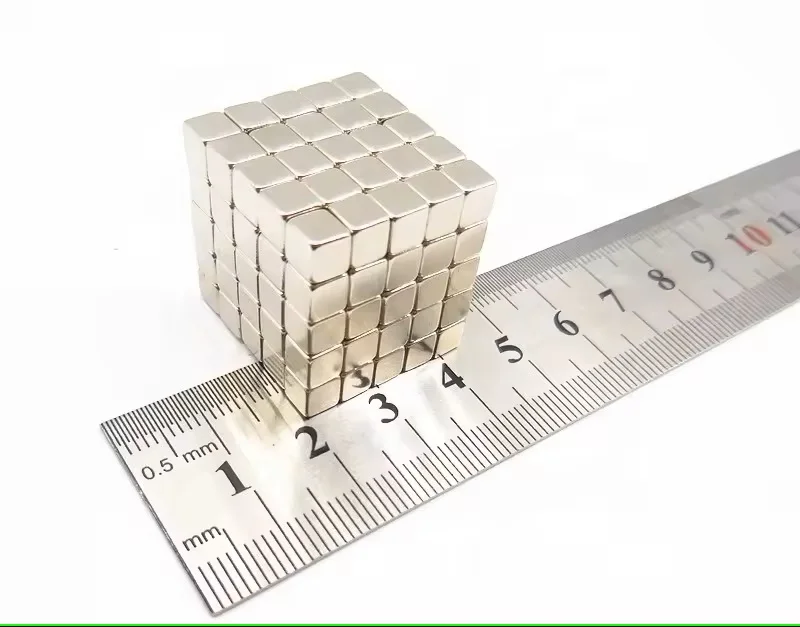 Customized Rare Earth Magnets N52 Neodymium Magnet 10x10x10 mm 5x5x5 mm 3x3x3 mm Square Strong Magnet Cubes