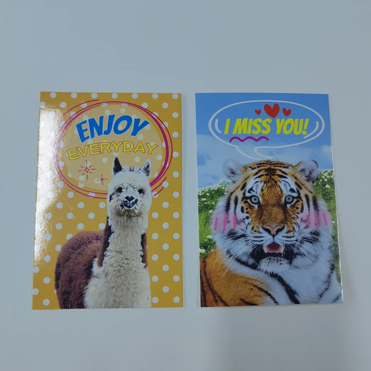 School Christmas Holiday Party Paper Postcards Thank You Cards Handmade Greeting Card Custom Printing with Envelope