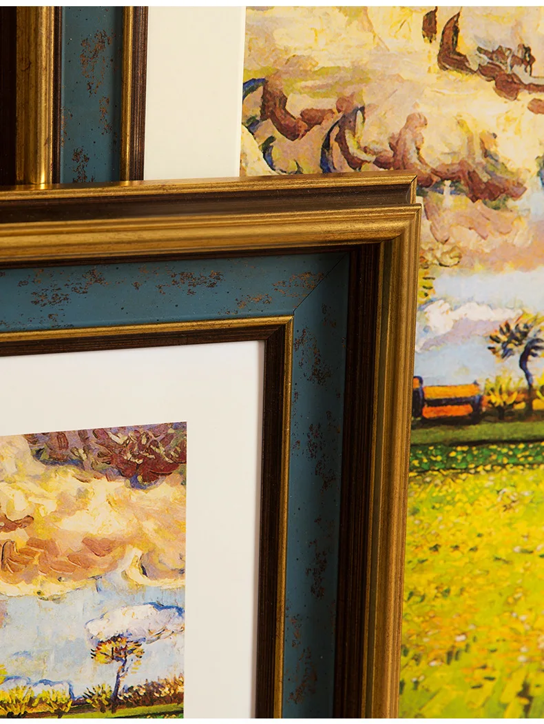 Wholesale Custom Vintage Photo Frame 6-10 inch A4 for Table Wall Home Deco High Quality Elegant Picture Frame For Souvenirs