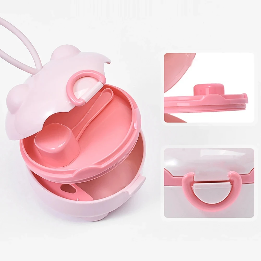 Milk powder storage dispenser Large Container Case Outside Travel Milk Powder Storage Box With Spoon And Carry Handle