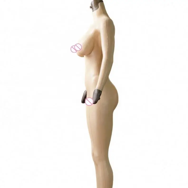 Silicone Female Cyberskin Body Suit One-Piece Tight Zentai CD TD Transgender Pussy Breast Form Crossdresser