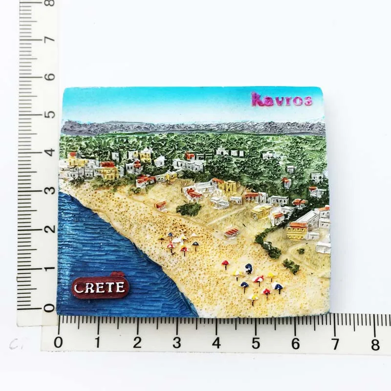 Greek Customized Tourism Memorial Decorative Arts 3D Magnets Refrigerator 3D Polyresin Fridge Magnets