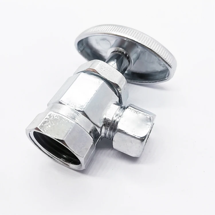 Green Valve High Pressure Design Toilet Water 90 Degree 1/2 3/8 Brass Angle Valve