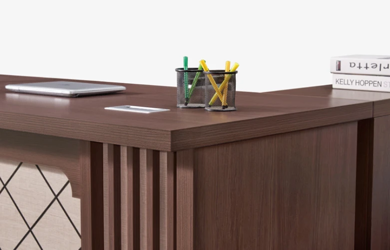 modern luxury L shaped ceo manager executive desk wooden office table for office furniture