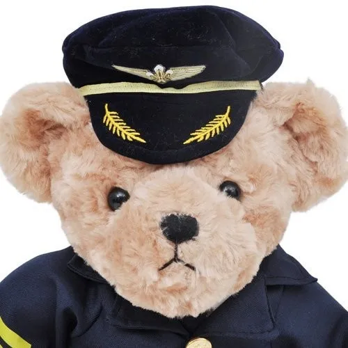 Hot selling Pilot Teddy Bear Plush Toy Cute Captain Bear Doll Stuffed Animal Toys Birthday Gift Kids Toy Baby Doll for Children