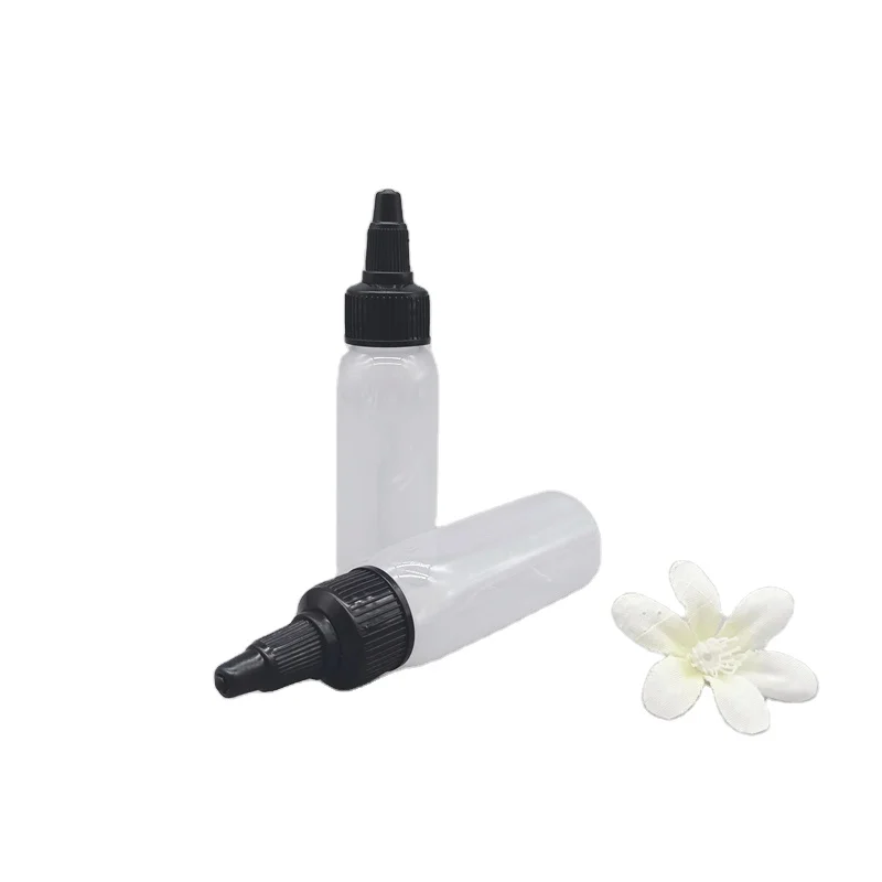 Wholesale Squeezable Plastic Bottles 1oz 30ml Round Frosted Translucent Liquid Skin care Small Glue Used 20/410