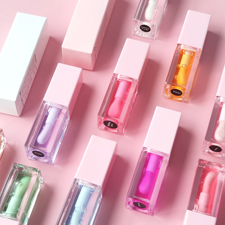 Color Changing Lip Gloss Oil Flavoring Oil Fruit Tint Glow Private Label Lip  Plumper