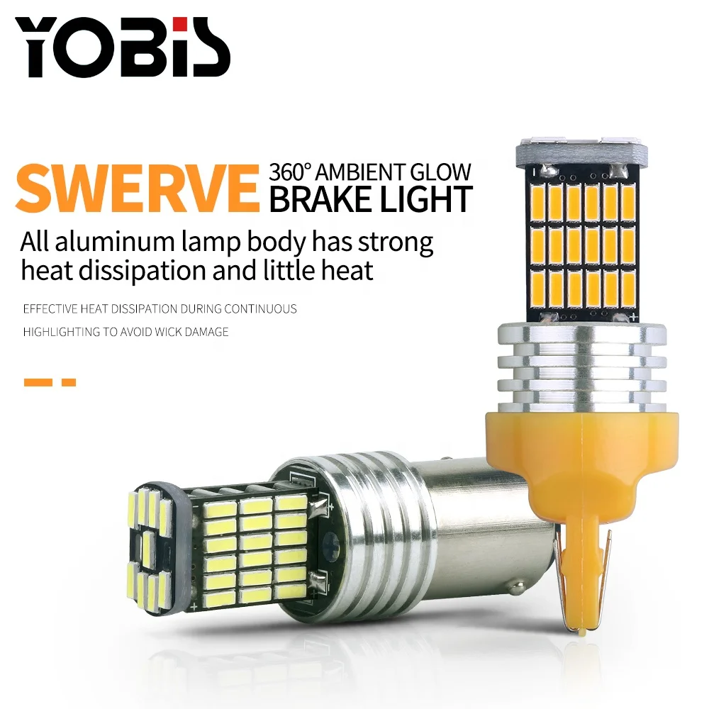 1156 BA15S P21W W16W 45 SMD 4014 LED CANBUS 1157 bulb AMBER Car Tail Bulb Brake Light