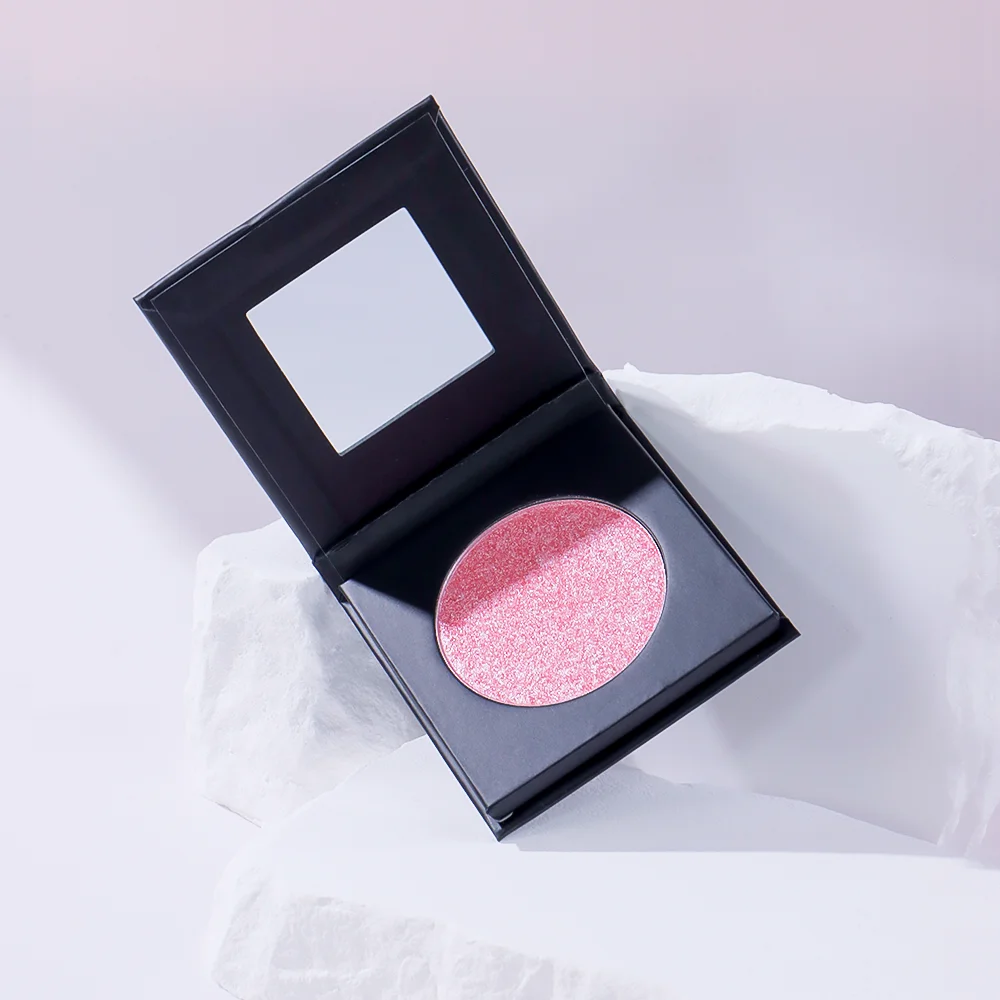 Custom Logo Vegan Bronzer Shimmer Face Illuminator Pressed Powder Private Label Makeup Highlighter