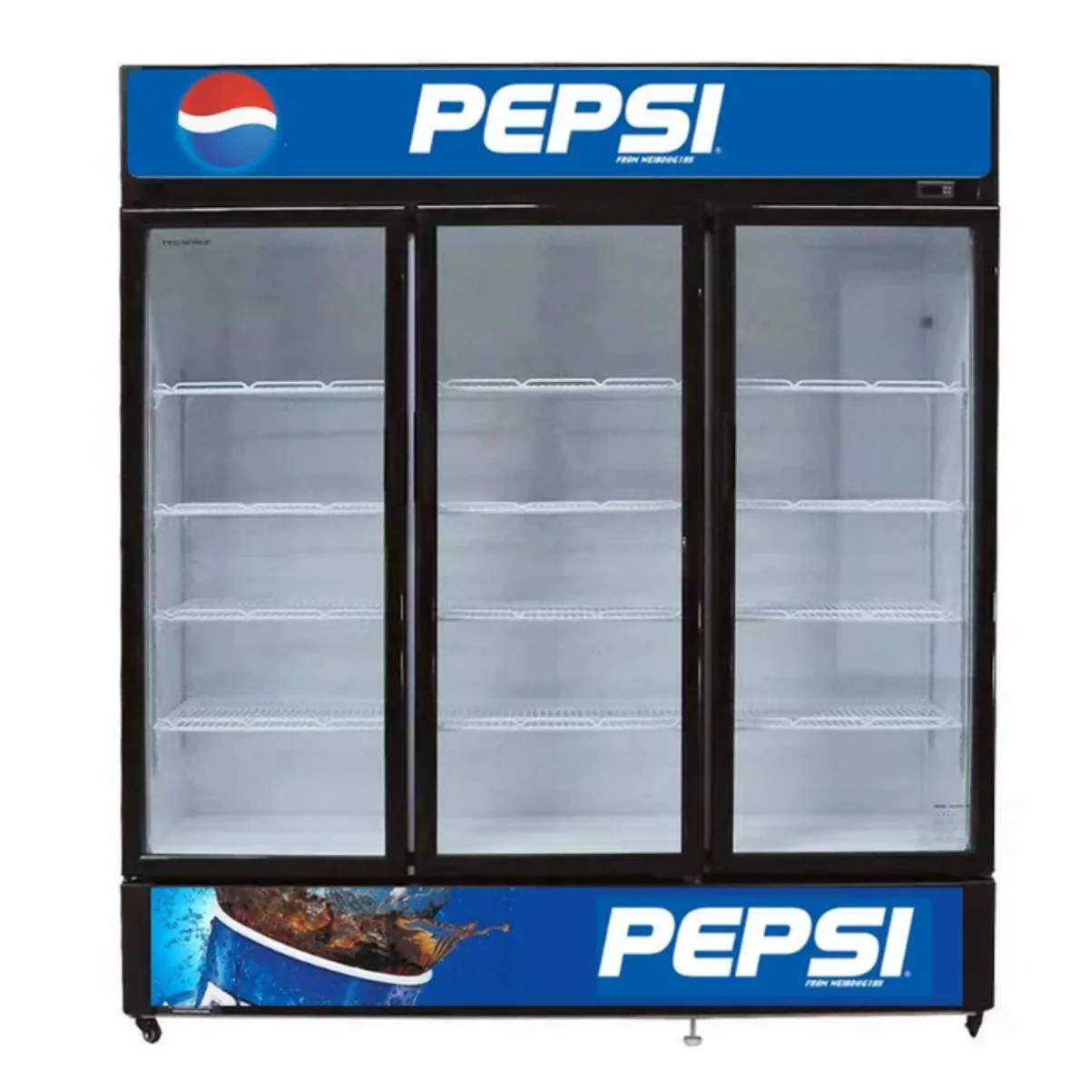 good quality pepsi Commercial beverage upright glass display showcase freezer cooler freezing refrigerator chiller
