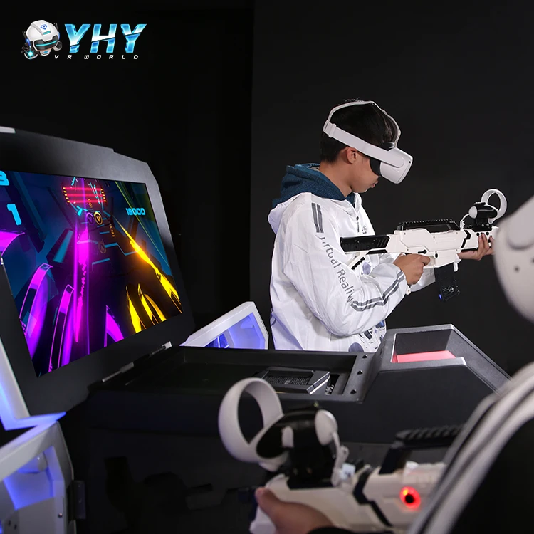 Two Players Small Space Easy to Move Folded 32' Touch Screen Shooting Game Vr Walker