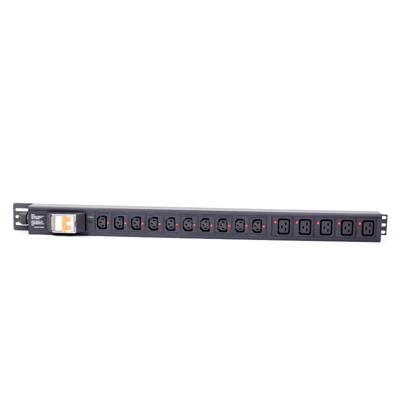 Hot Selling 1.5U Anti Pull-off C13 C19 Socket Mixed PDU with 2P 16A Circuit Breaker