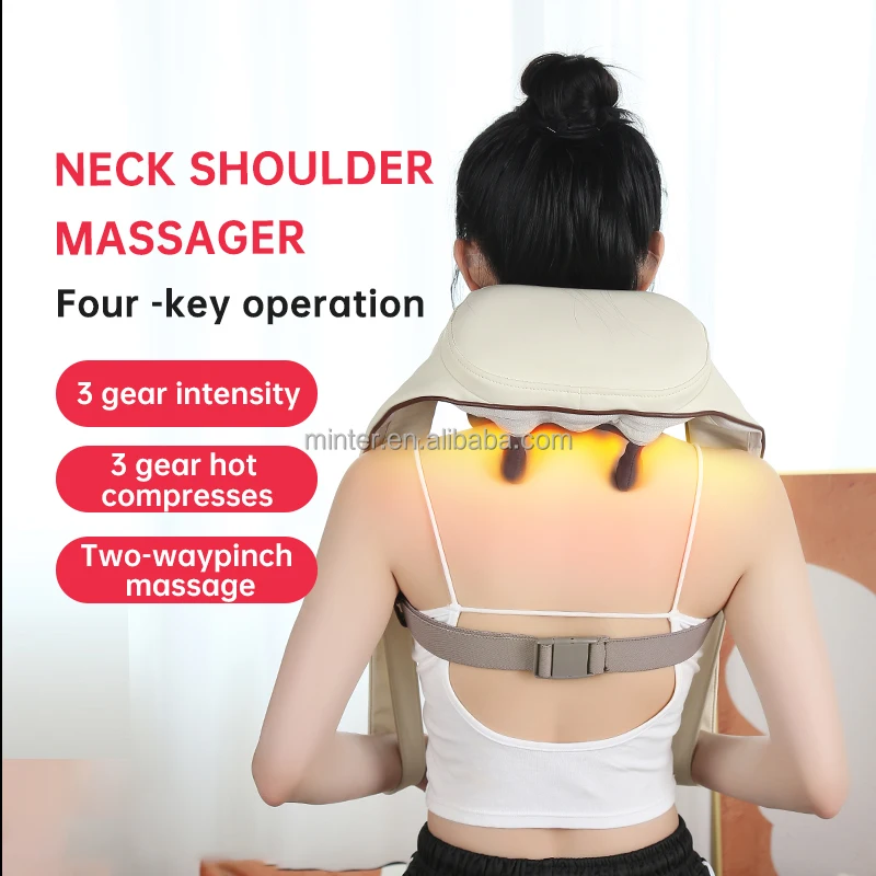 Portable Wireless Back Shoulder and Neck Massager Deep Body Massage Shawl