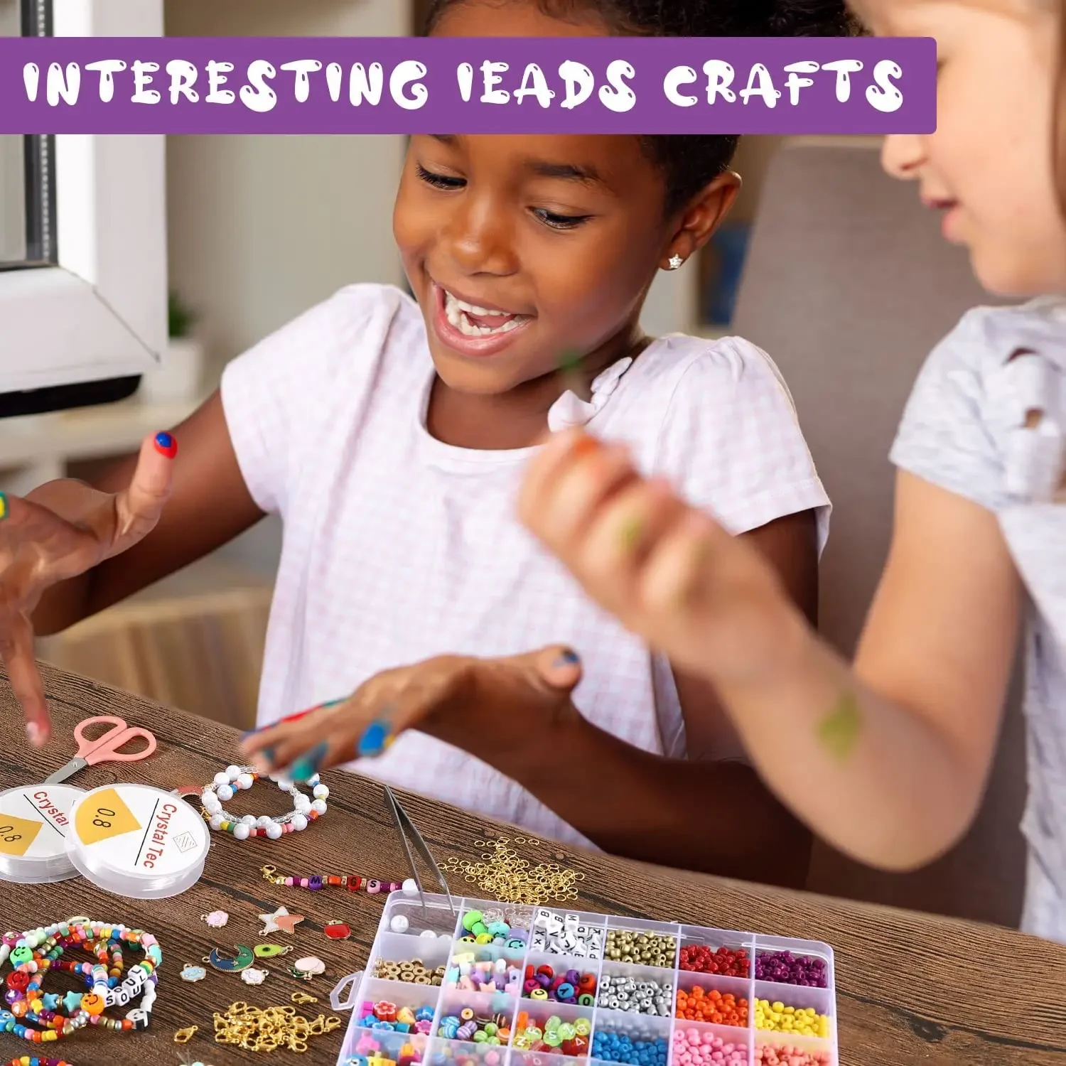 4mm Glass Seed Beads for DIY Jewelry Making for Earrings Polymer Clay Pearl Letter Beads Star Flower  Face Findings