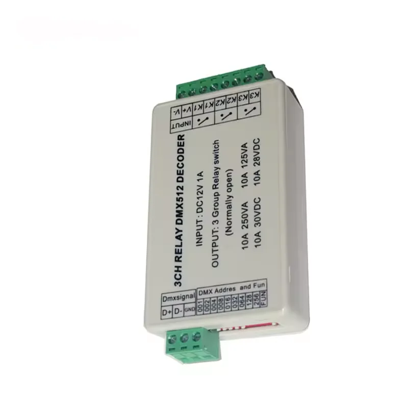 Лидер продаж DC12V 3ch DMX512 переключатель реле RGBW контроллер декодера для светодиодной ленты