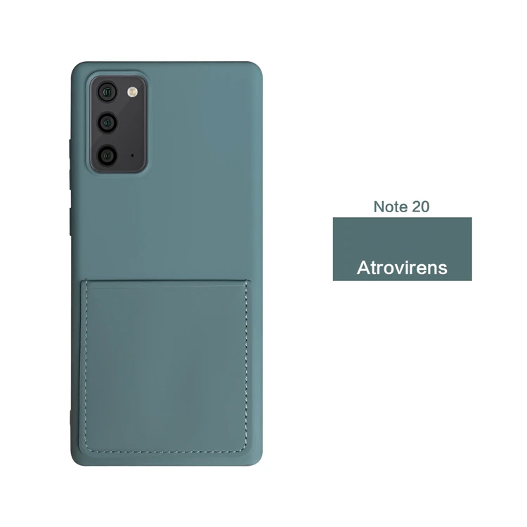 Роскошный силиконовый чехол для телефона Samsung galaxy note 20, Мягкий противоударный чехол с отделением для карт