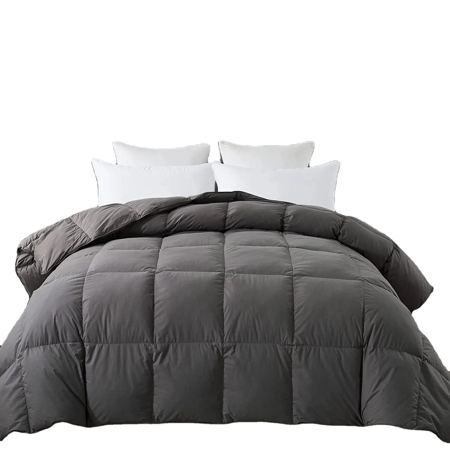 All Season Down Comforter Queen - Luxurious Hotel Bed Comforter -100% Cotton Cover Warmth Duvet Insert 90x90 Inch