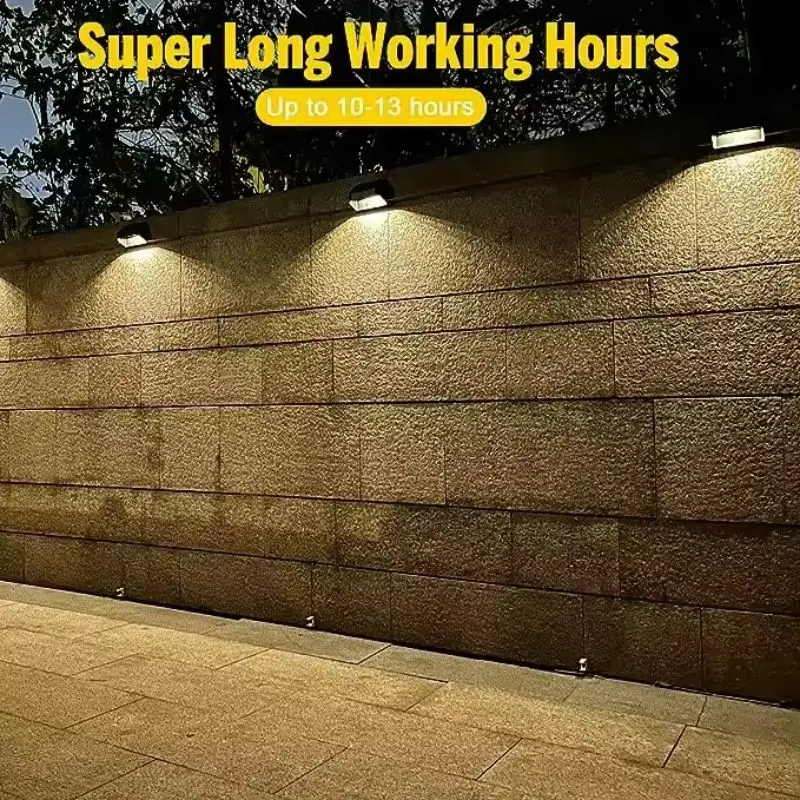 Solar Wall Lights Outdoor Decorative Garden Patio Household Rainproof Up and Down Glowing Outdoor Decorative Fence Lights