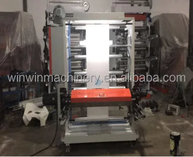 High Quality Two Color Flexographic Flexo Printer Machine for One Two Color Plastic Film Roll-to-Roll Printing