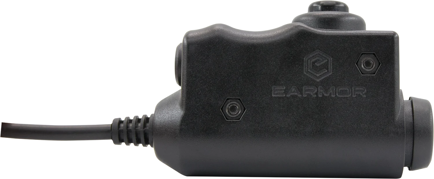 EARMOR M51 PTT  Push To Talk suitable with all NATO Standard Kenwood Walkie for Lightweight Hearing Protection Hunting Safety