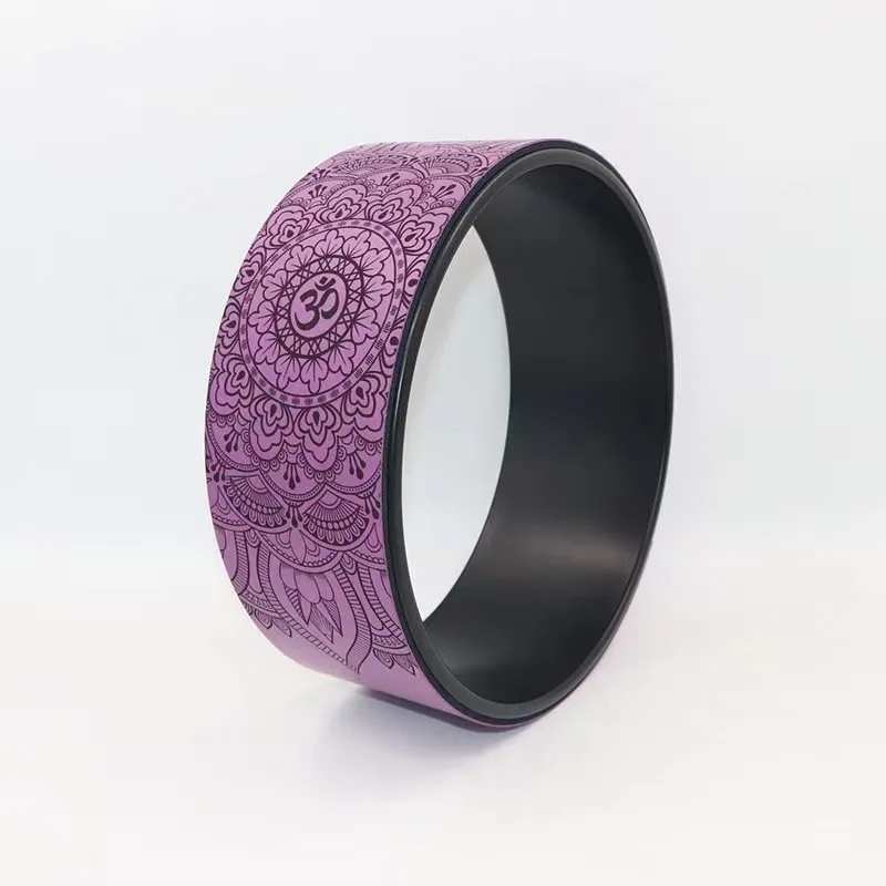 Yoga Wheel Pilates with Buddha Lotus Professional PU Yoga Circles Gym Workout Back Training Tool For Bodybuilding Fitness