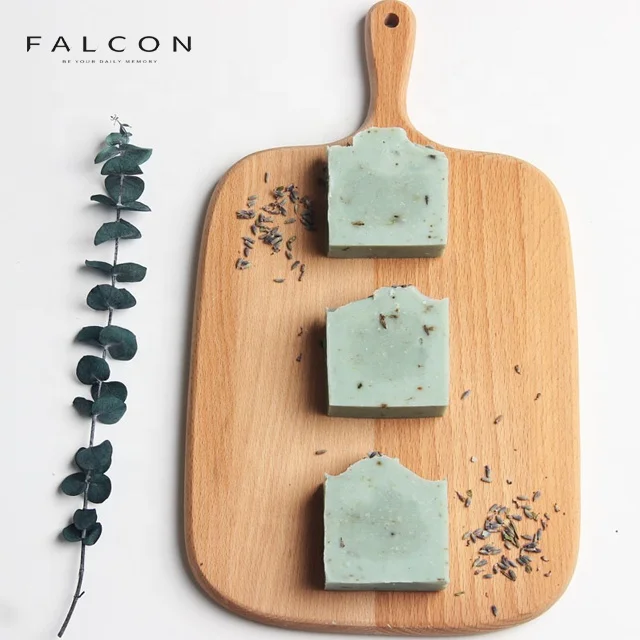 SLS Бесплатная хорошо подходит для чувствительной кожи/беременных без животных тестирование веганских материалов цветочным лавандовым узором Органические ручной кускового мыла