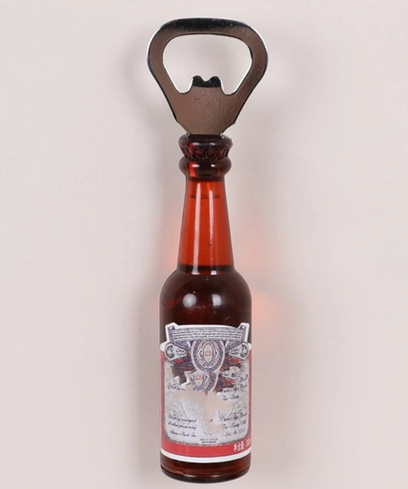HXY custom epoxy logo personalized acrylic beer bottle shape opener beer opener fridge magnet bottle opener for gift