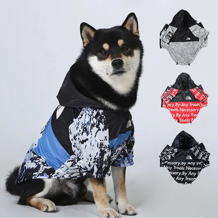 Pet Apparel Clothes Dresses Outfits Fancy Hoodies Waterproof Rain Cheap Fashions Face Designer Polyester Small Big Dog Jacket