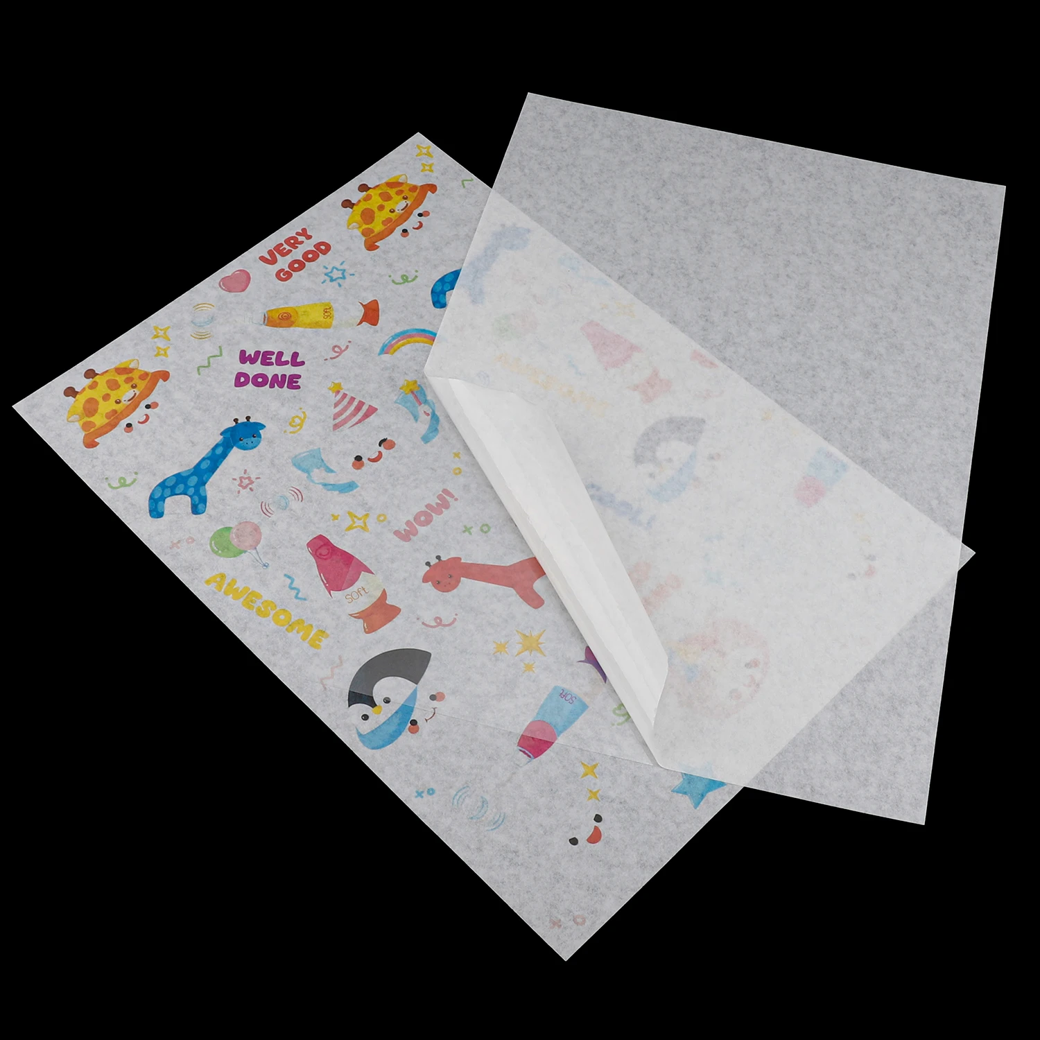 Self Adhesive Semi Transparent Sticker Sheet Clear Backing A0 A1 A2 A3 A4 Japanese Washi Frosted Matte Translucent Sticker Paper