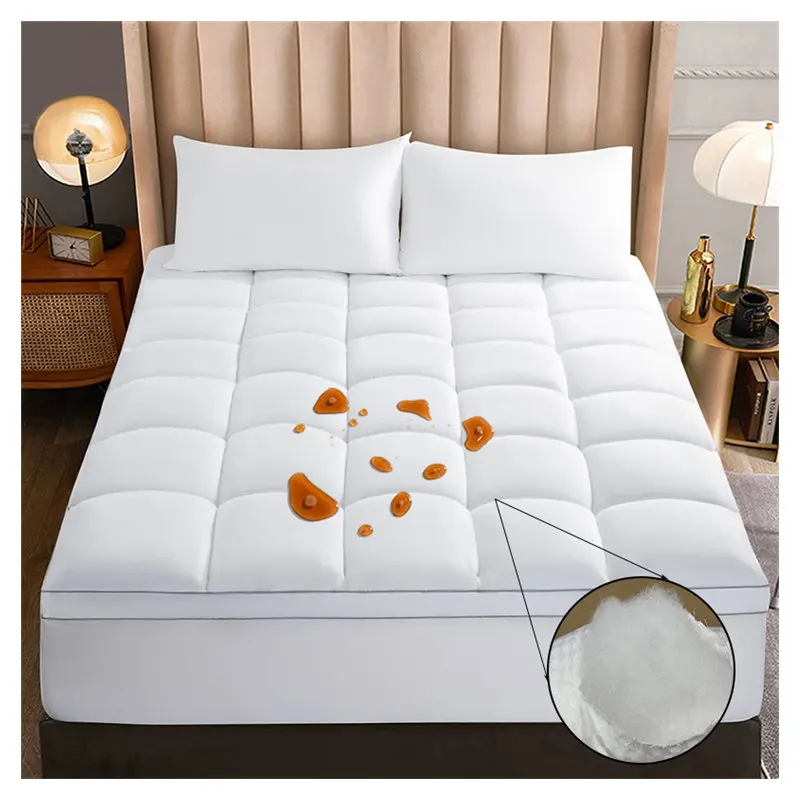 OEM double queen size microfiber couvre lit protector de colchon anti bed bug quilted waterproof bed mattress protector cover