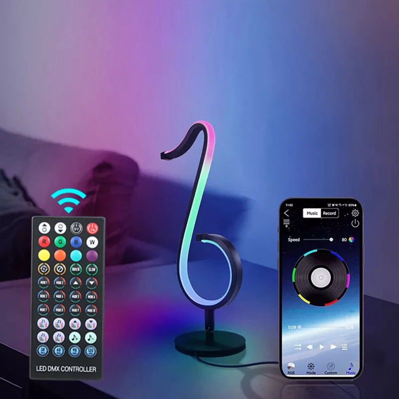 Music Note LED Neon Light USB or Battery Operated Music LED Night Light for Bedroom Wall Living Room Party Wedding Christmas